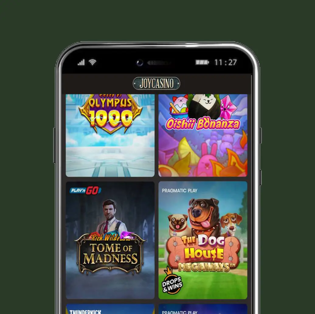Демонстрация функционала приложения joy casino